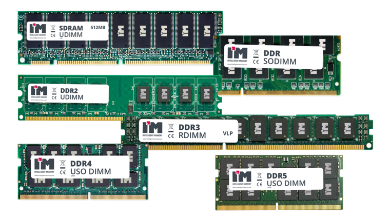 Intelligent Memory DRAM Modules SDRAM DDR1 DDR2 DDR3 DDR4 DDR5